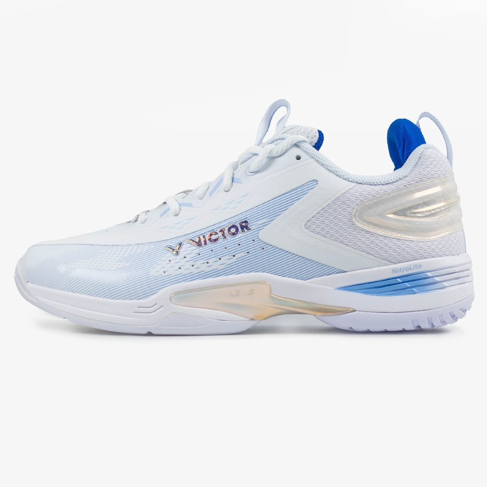 Victor A970cADV-AM Court Shoe (White/Corydalis Blue)