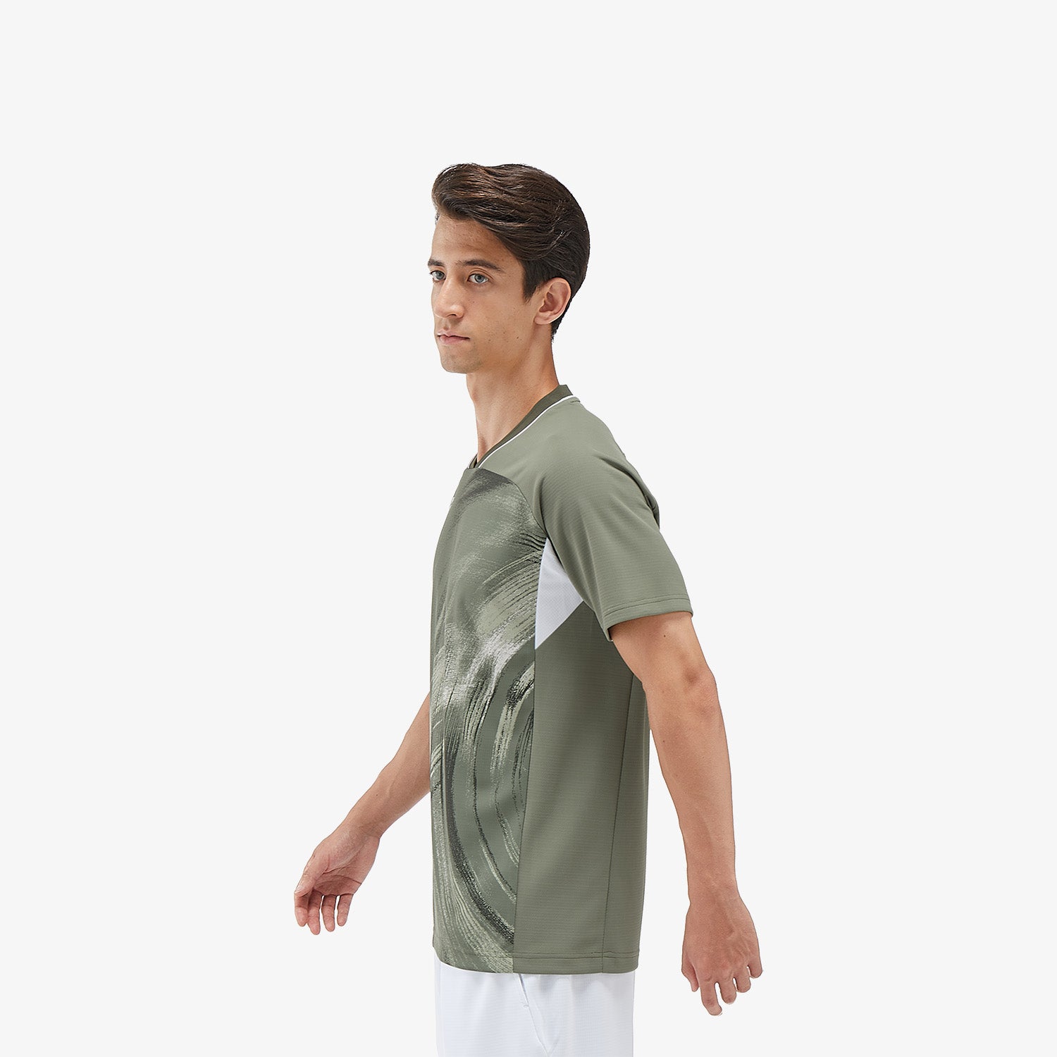 Yonex Men's Crew Neck Tournament Shirt 10568LOL (Light Olive)