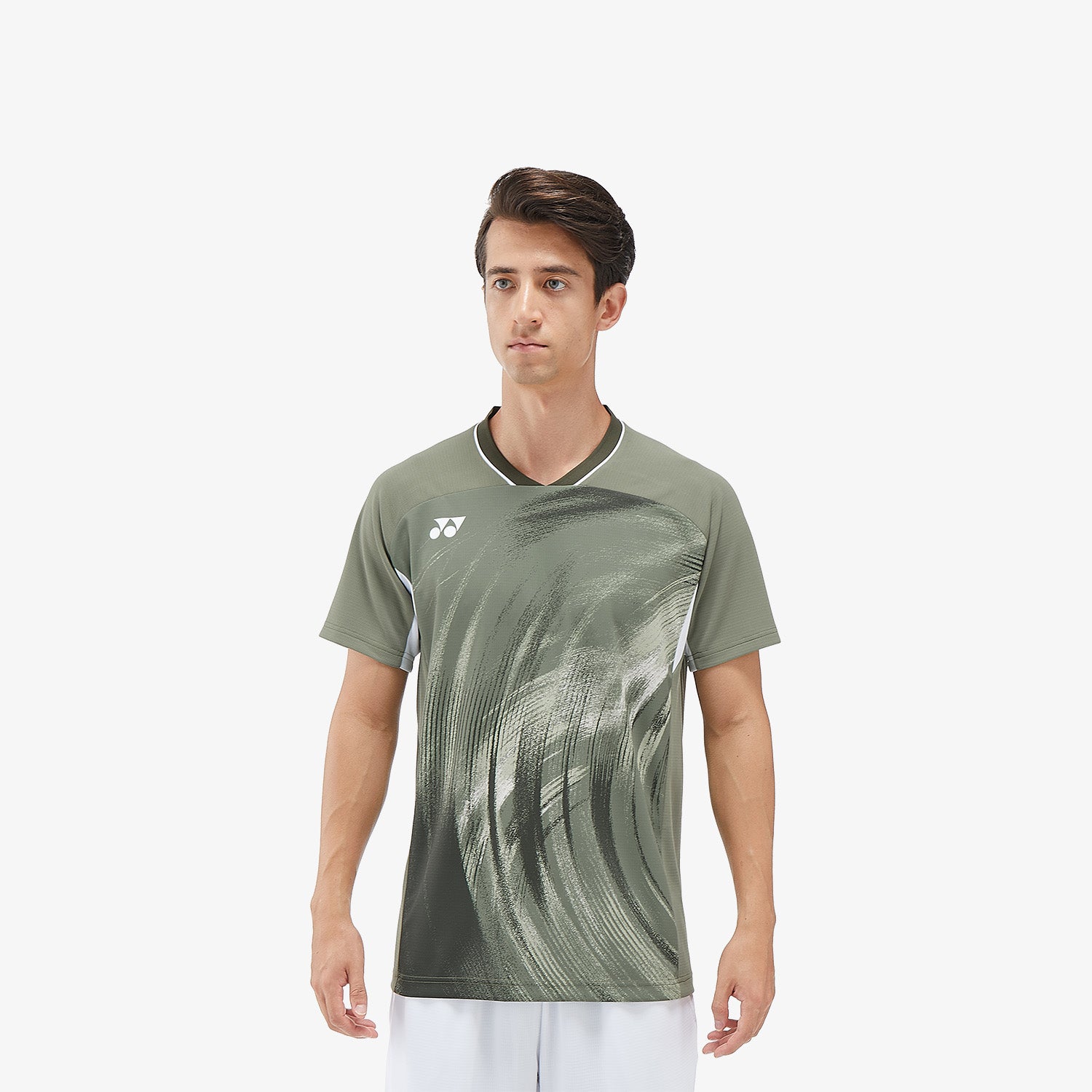 Yonex Men's Crew Neck Tournament Shirt 10568LOL (Light Olive) 