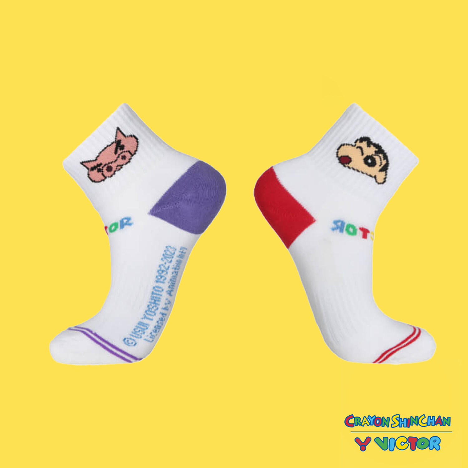 Victor x Crayon Shin Chan Junior Sports Socks SK-410CS-JD (Purple/Red) 