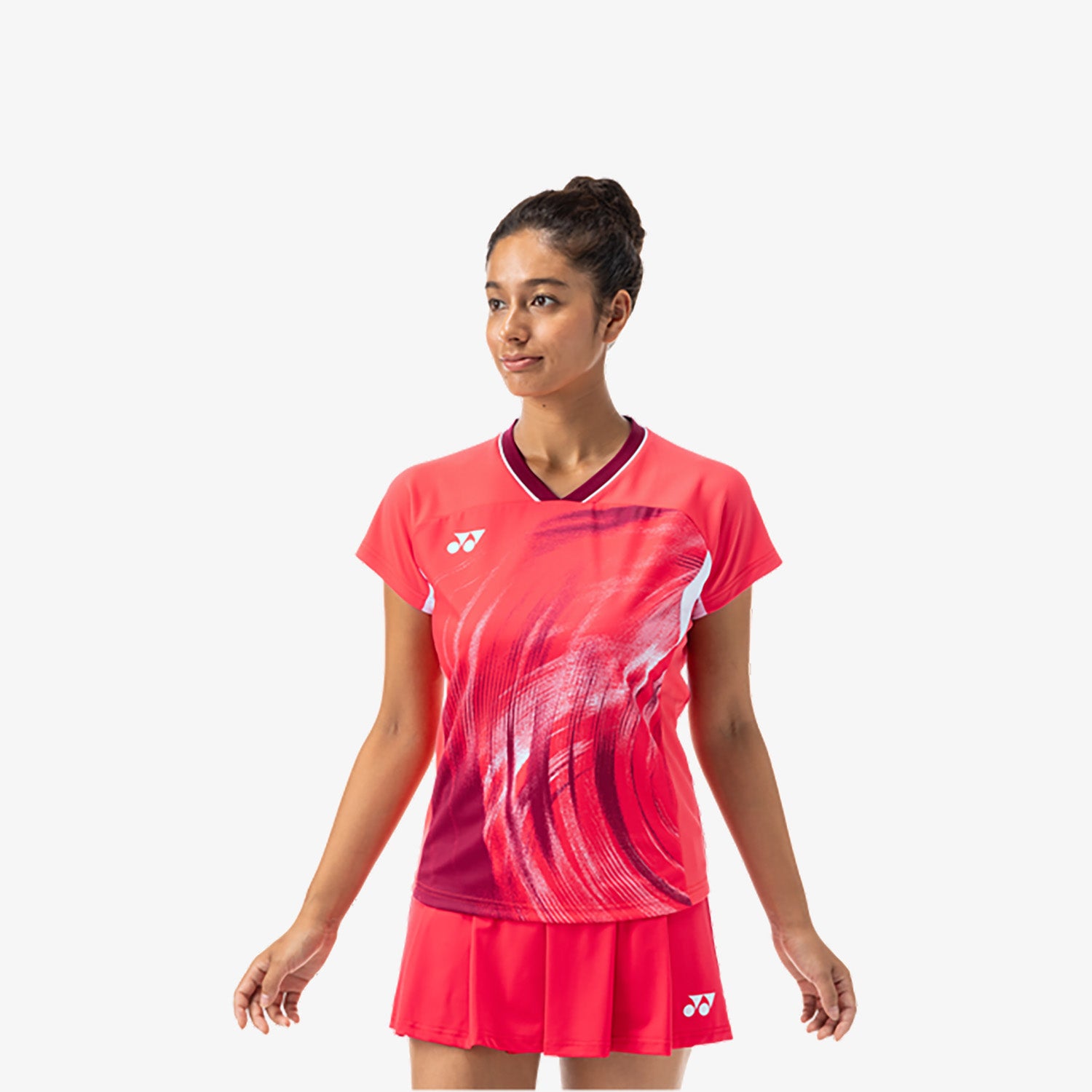 Yonex Women's Crew Neck Tournament Shirt 20769PR (Pearl Red) 