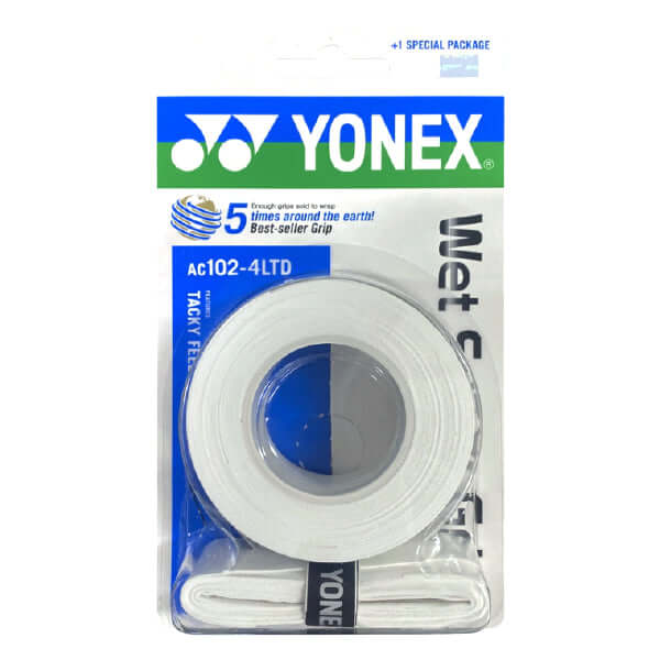 Yonex AC102-4LTD Super Grap Roll Racket Overgrip (3+1 Wraps) - White
