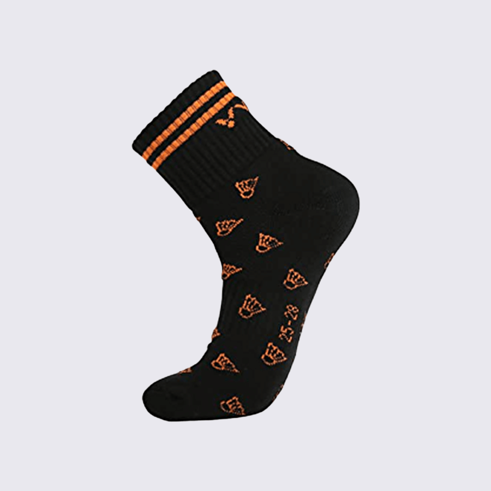 Victor Men's Sports Socks Large SK158O (Black/Orange)