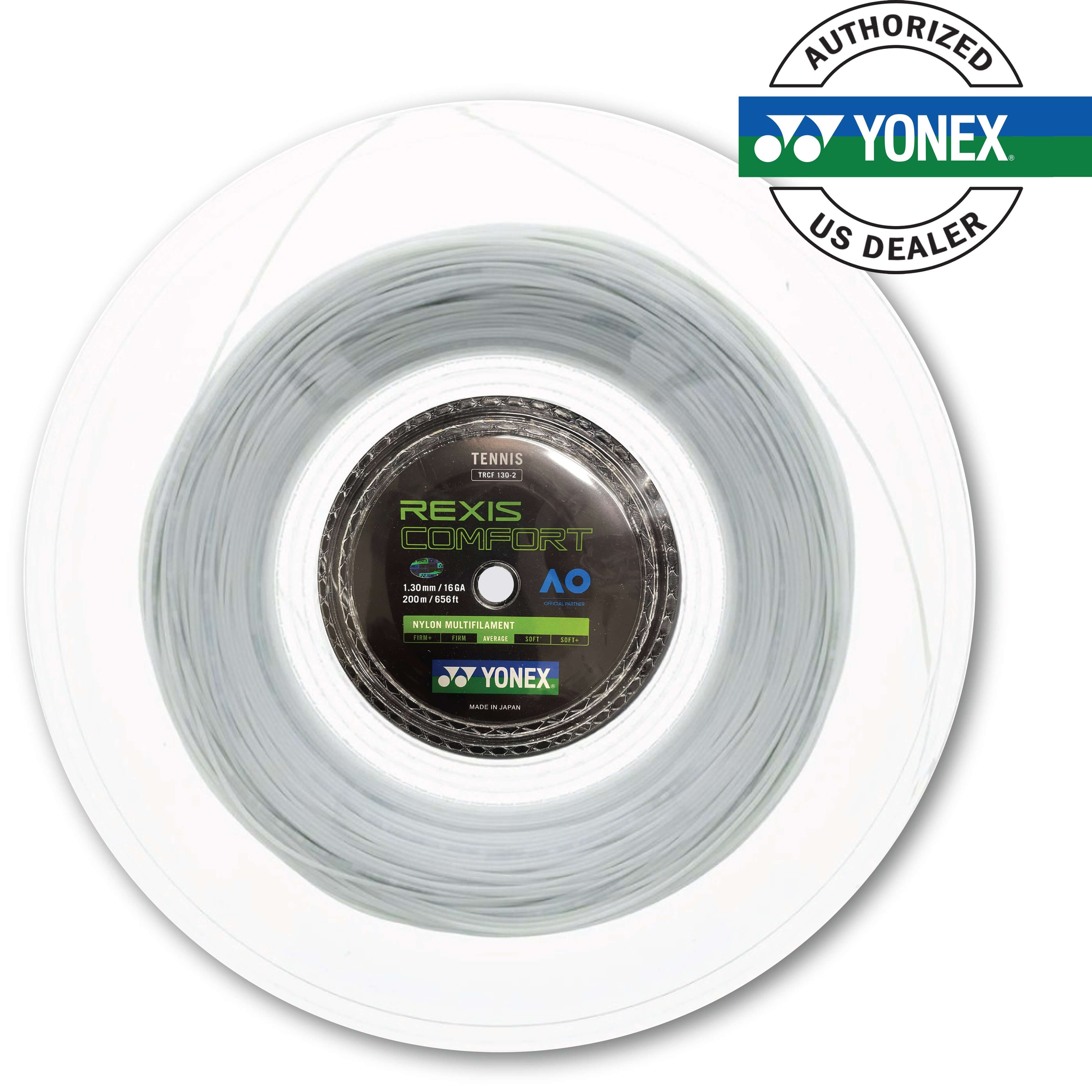 Yonex Rexis Comfort 130 / 16  200m Tennis String Reel (Cool White)