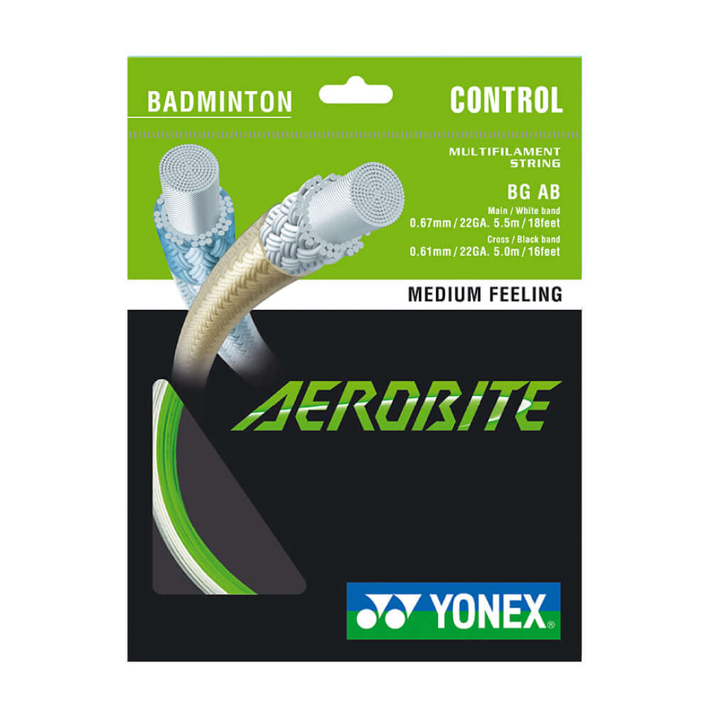 Yonex Aerobite Badminton String - White/Green
