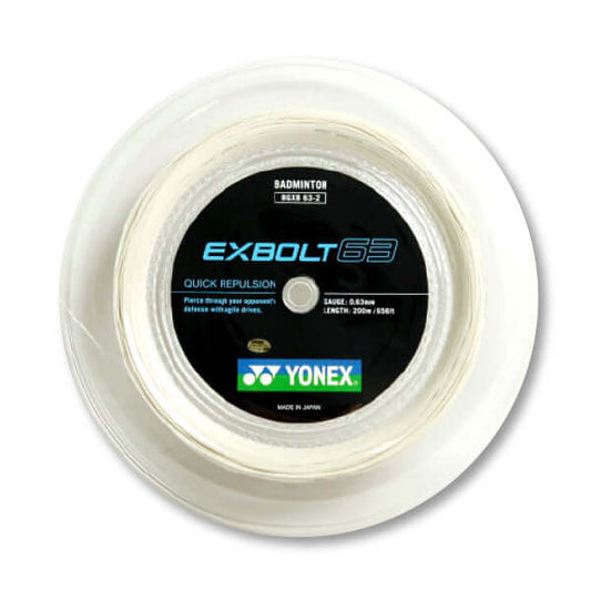 Yonex Exbolt 63 200m Badminton String (White)
