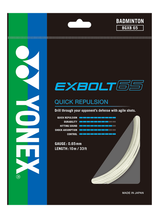 Yonex Exbolt 65 10m Badminton String (White)