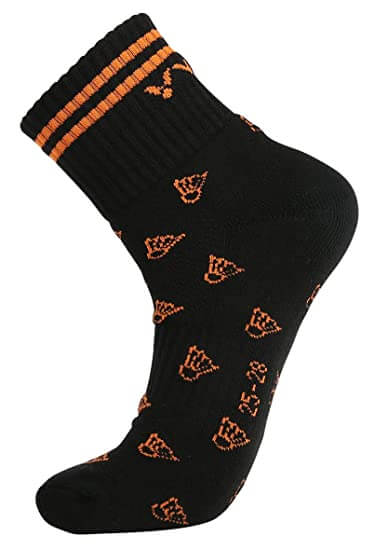 Victor Men's Sports Socks Large SK158O (Black/Orange)