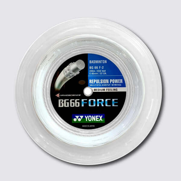 Yonex BG 66 Force 200m Badminton String (White) - JoyBadminton