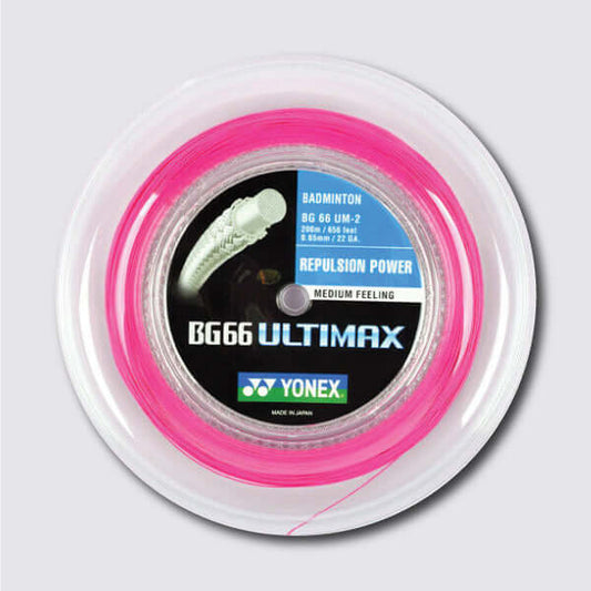 Yonex BG 66 Ultimax 200m Badminton String (Neon Pink) - JoyBadminton