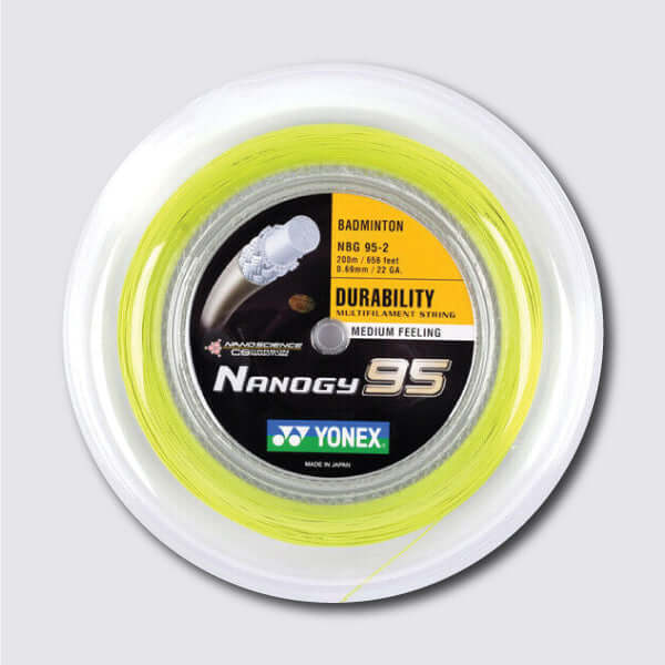 Yonex Nanogy 95 200m Badminton String (Flash Yellow) - JoyBadminton