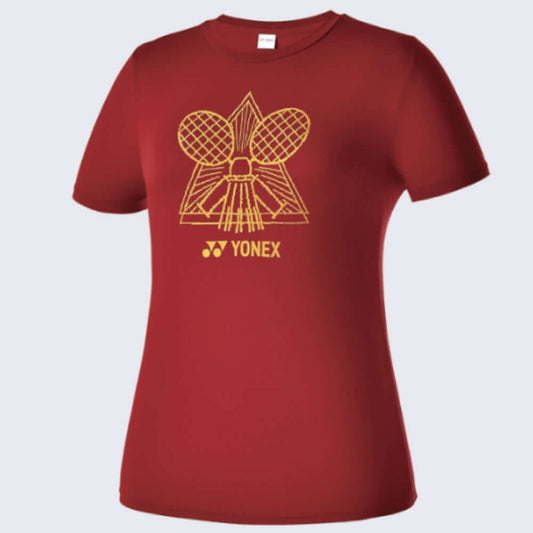 Women's Round T-Shirt (Wine Red) 99TR013F