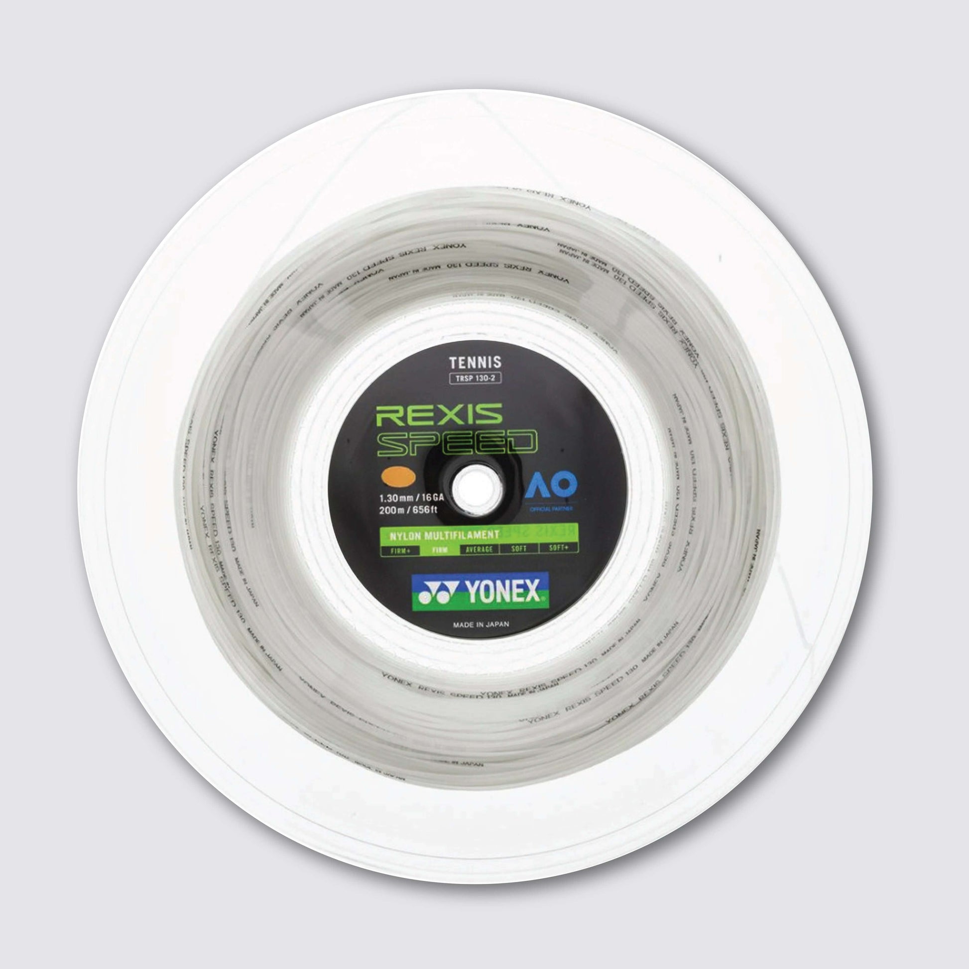 Yonex Rexis Speed 130 / 16 200m  Tennis String Reel (White)