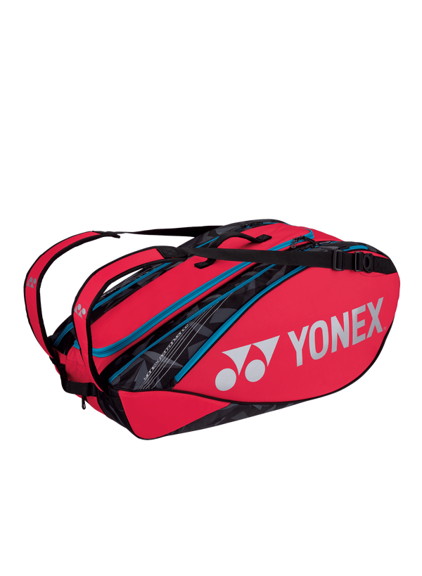 Yonex  BA92229 (Tango Red) 9pk Pro Badminton Tennis Racket Bag