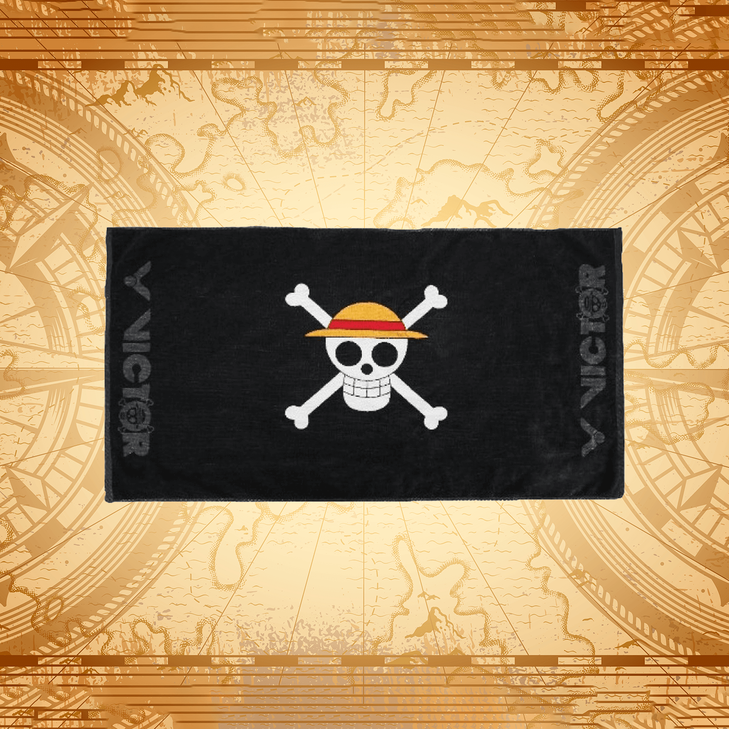 Victor x One Piece Long Towel  TW-OPB (Black)